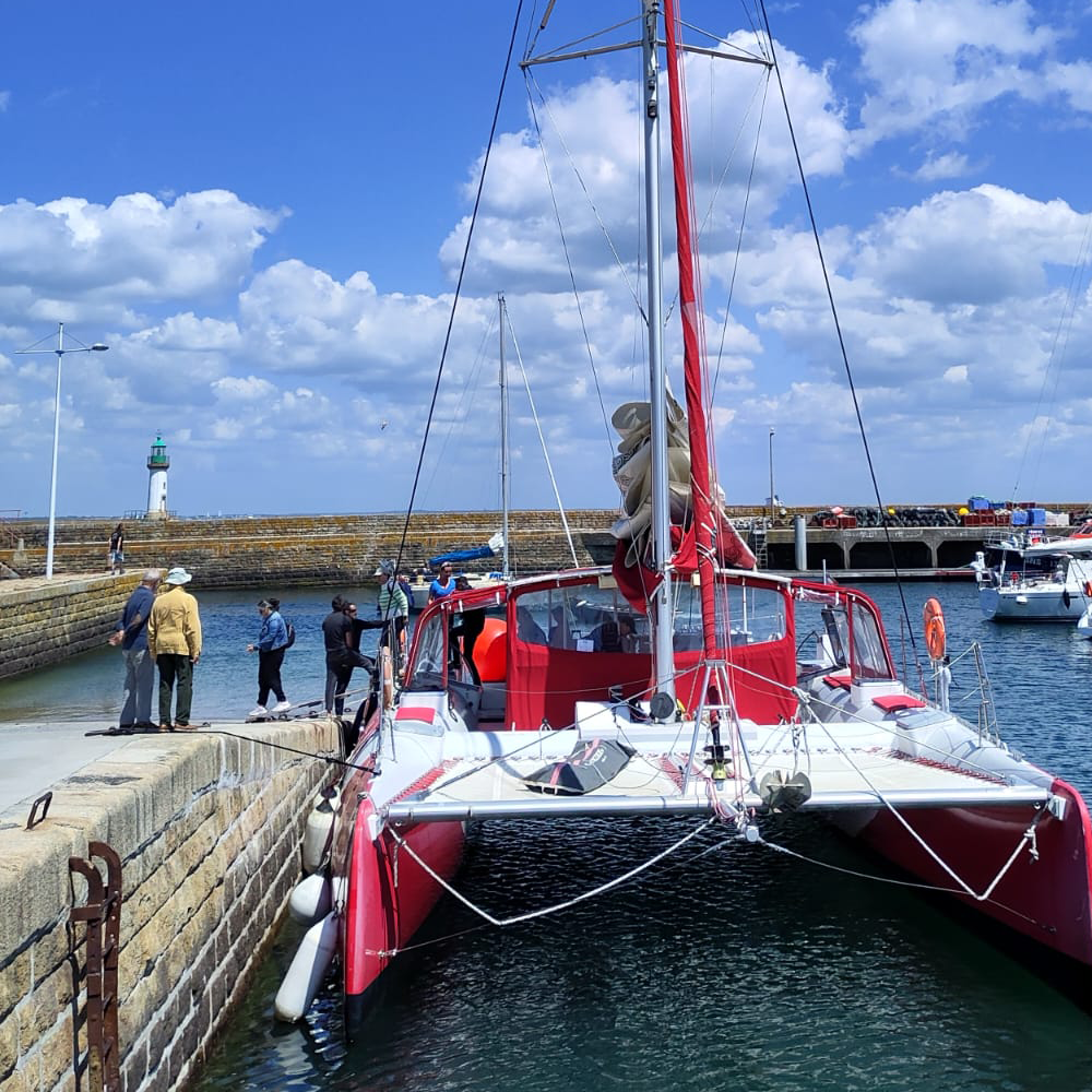Bag Hatoup traversée voile catamaran Lorient Groix